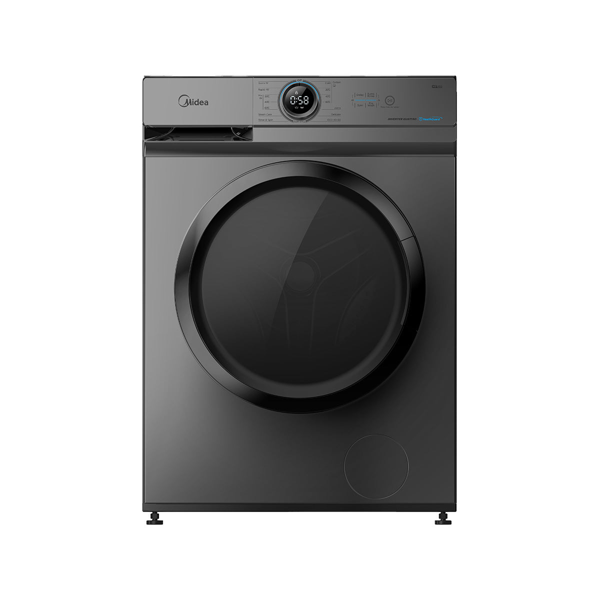 Midea Front Load Washing Machine 7kg 1400RPM Inverter Quattro Steam Health Guard (MF100W70B-TT)