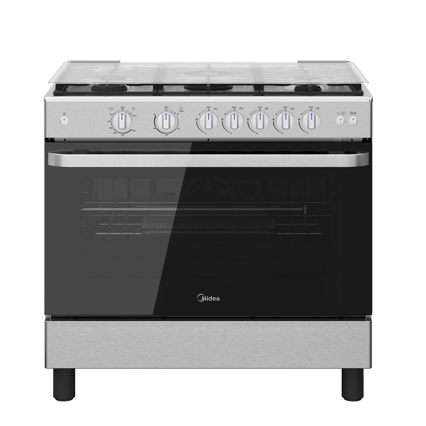 Midea Gas Cooker 90cm 5 Burners Full Safety Stainless Steel (MFO-MG36LE(SS)-VT)