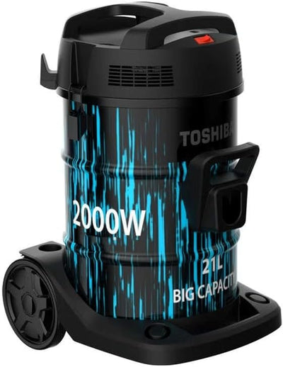Toshiba Pail-Can Vacuum Cleaner 2000W with Blower Blue/Black (DR200ACME(B))