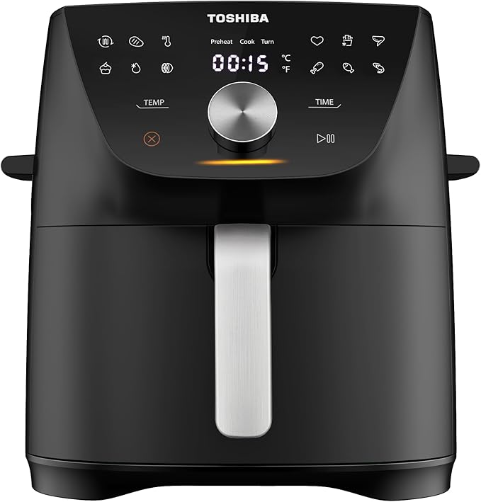 Toshiba Digital Air Fryer 7.4L Menu-IQ 12 Preset Menus Black (AF-74CP1VREG(H))