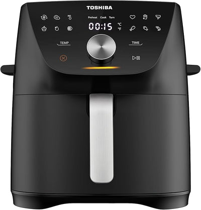 Toshiba Digital Air Fryer 7.4L Menu-IQ 12 Preset Menus Black (AF-74CP1VREG(H))