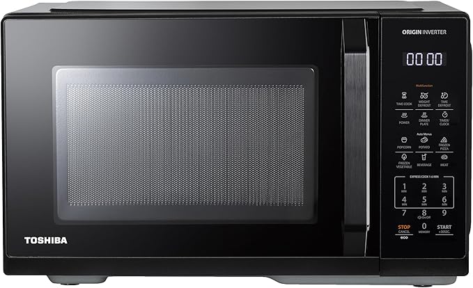 Toshiba Microwave 25 Liter 900W Inverter Solo Black (MW3-EM25PEI(BK))