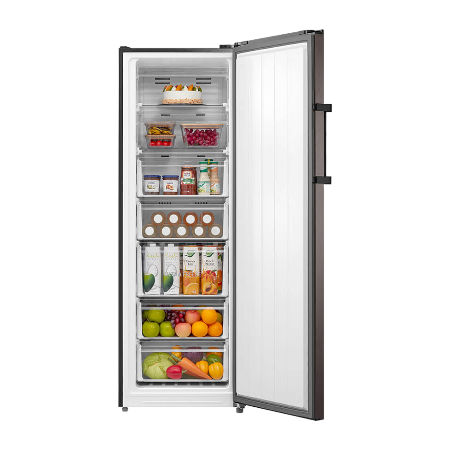 Toshiba 7-Drawer Upright Freezer 238L Convertible to Fridge Silver (GR-RU312WE-DMN(57))