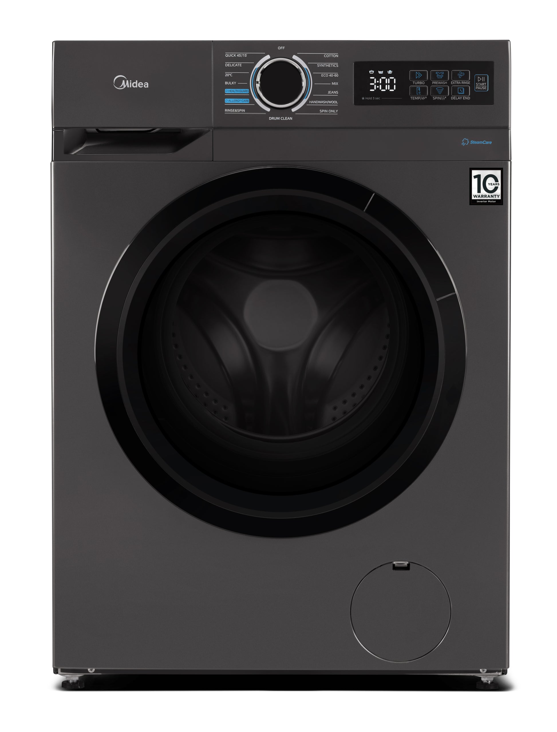 Midea MF110 Front Load Washing Machine 8kg 1400RPM Inverter Quattro Turbo Steam (MF110W80B-TT)