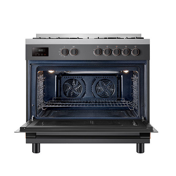 Toshiba 5 Burner Gas Cooking Range 90x60cm Stainless Steel (RLA1-90MG5GE(GMR)-SA)